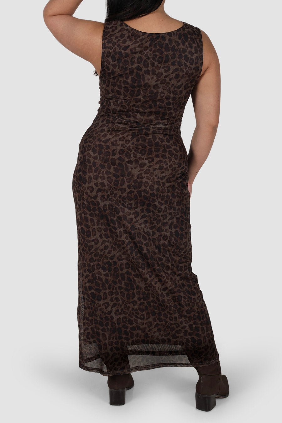 SELAYA DRESS CHOC LEOPARD - Fayt The Label