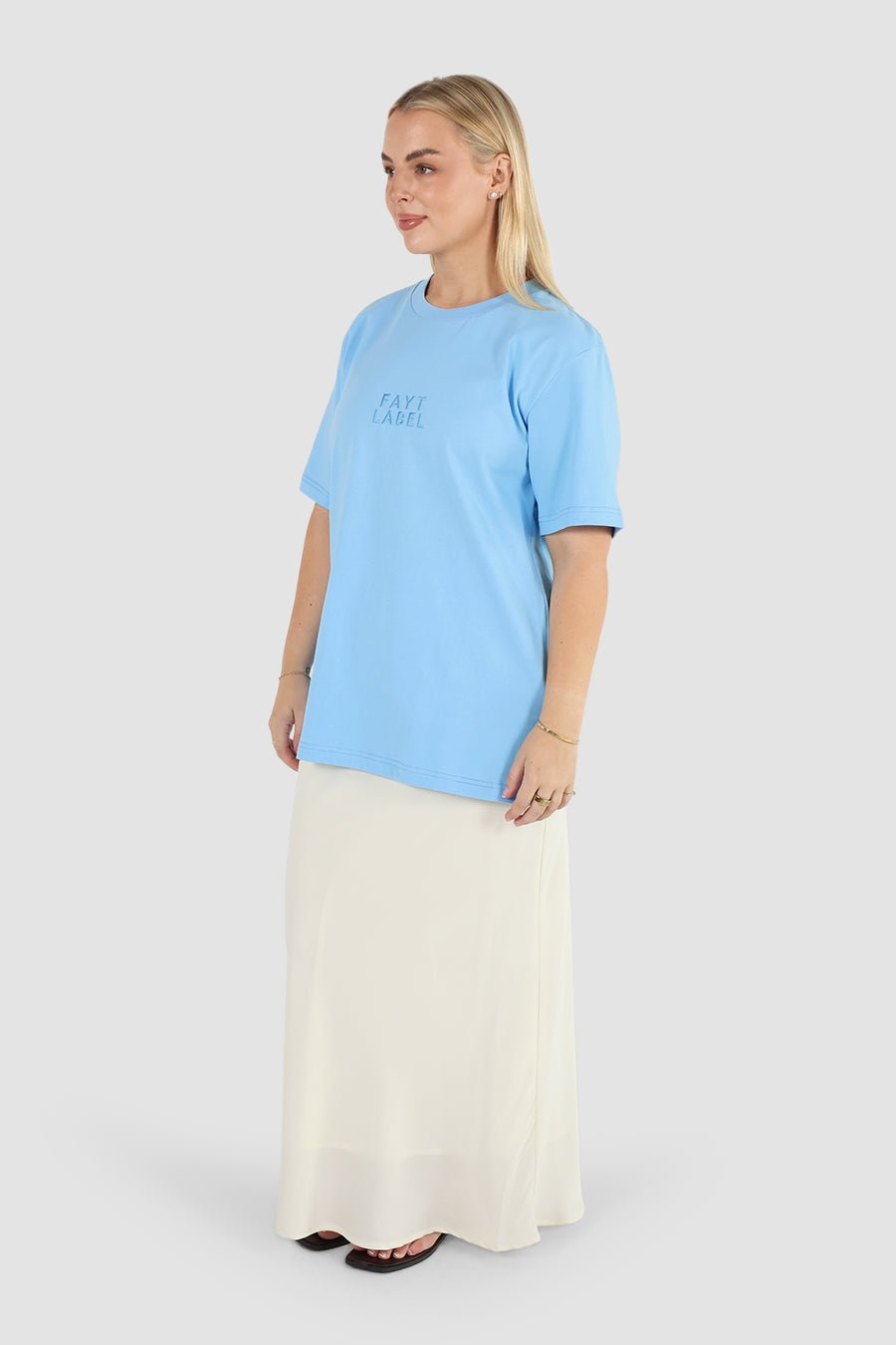 SIGNATURE LOGO TEE BLUE - Fayt The Label