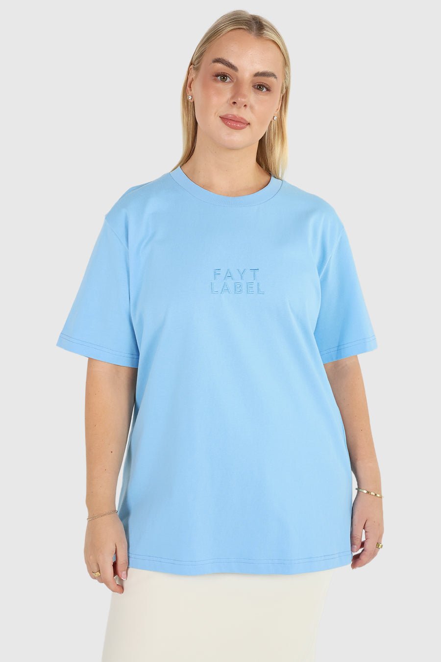 SIGNATURE LOGO TEE BLUE - Fayt The Label