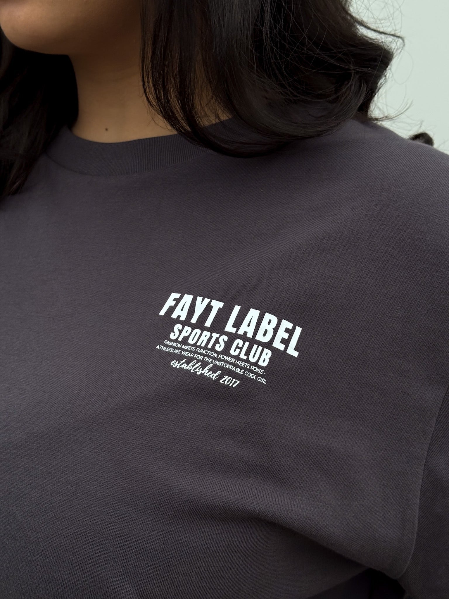 SIGNATURE LOGO TEE CHARCOAL - Fayt The Label