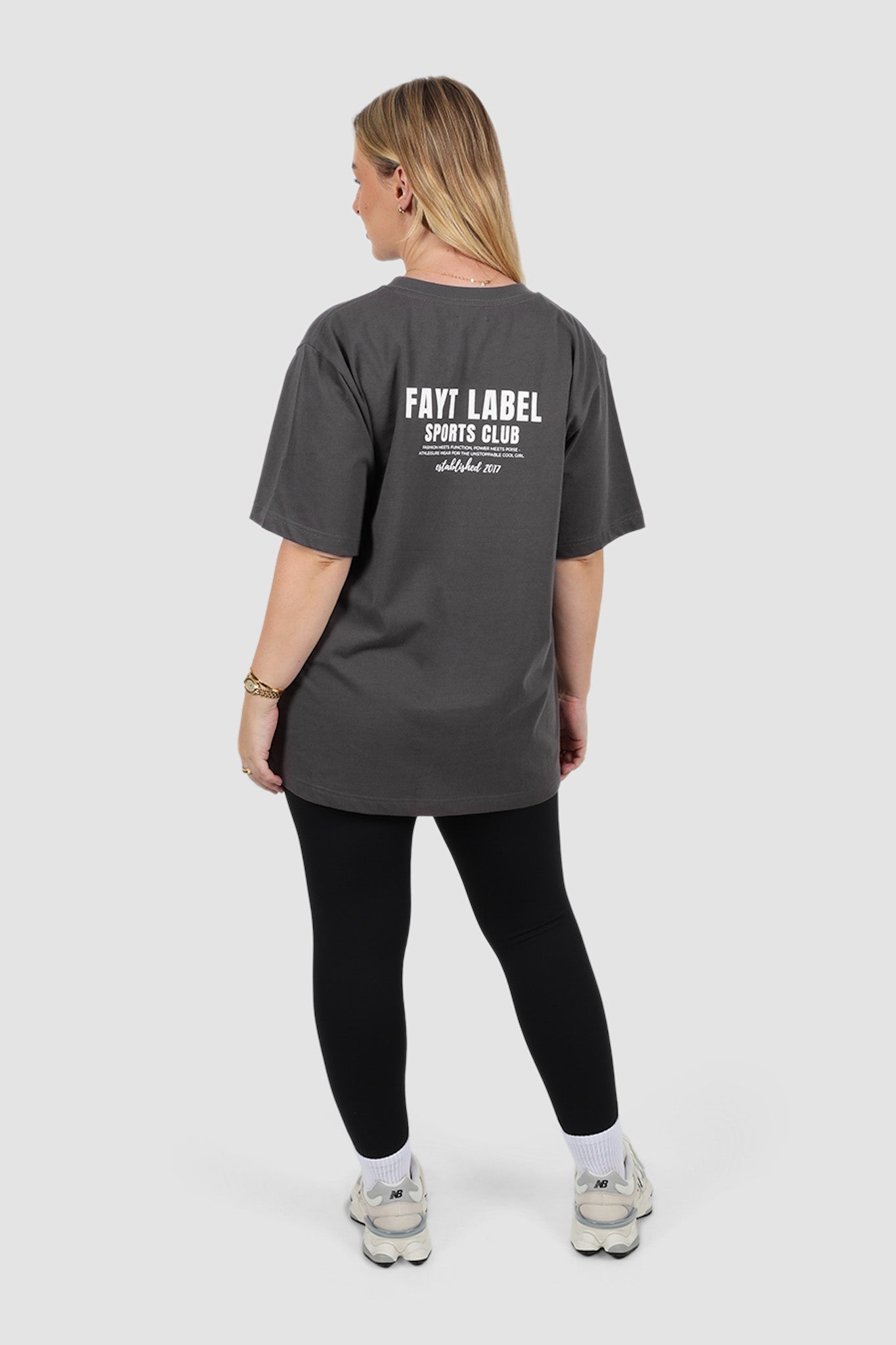 SIGNATURE LOGO TEE CHARCOAL - Fayt The Label