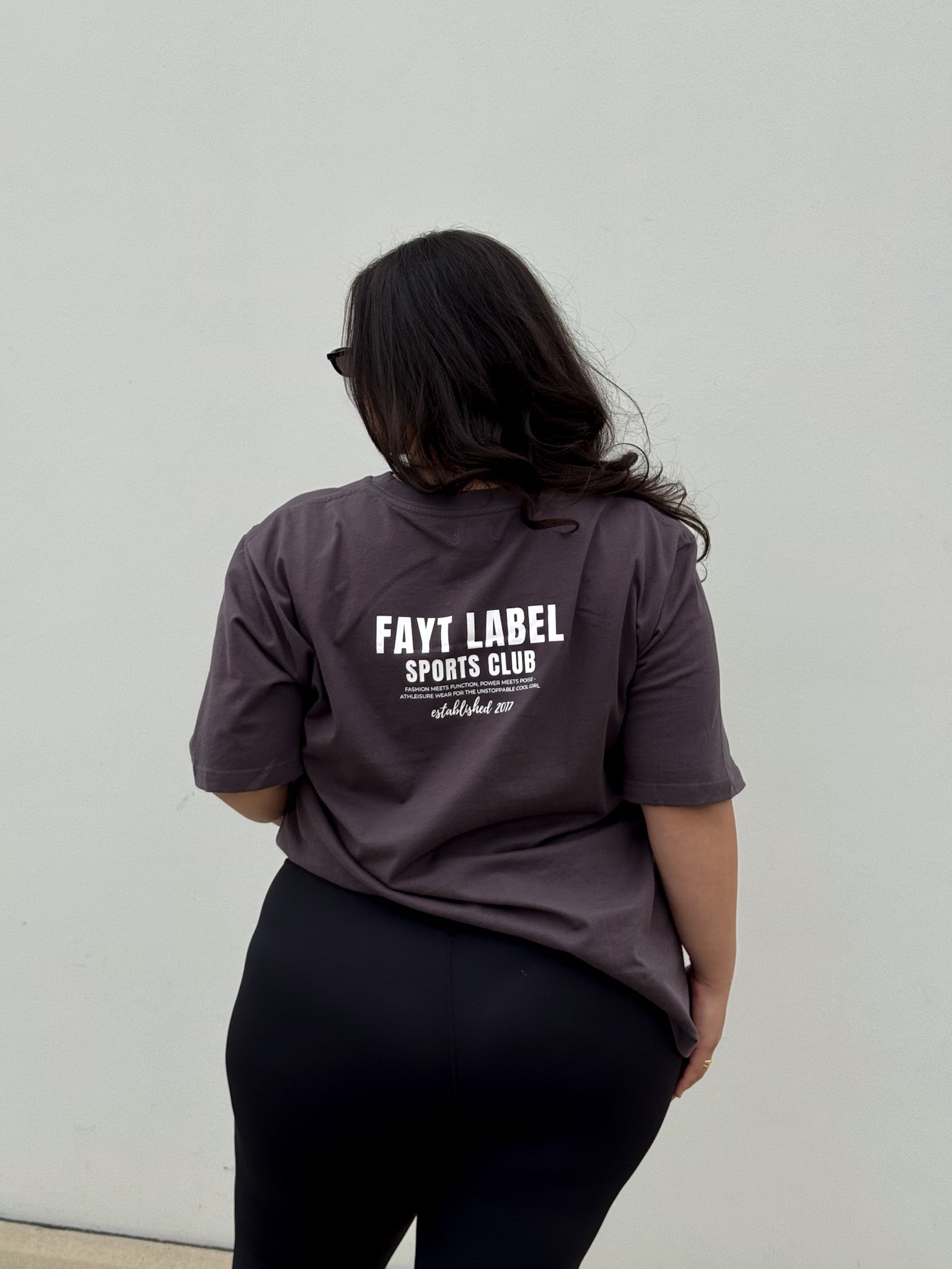 SIGNATURE LOGO TEE CHARCOAL - Fayt The Label