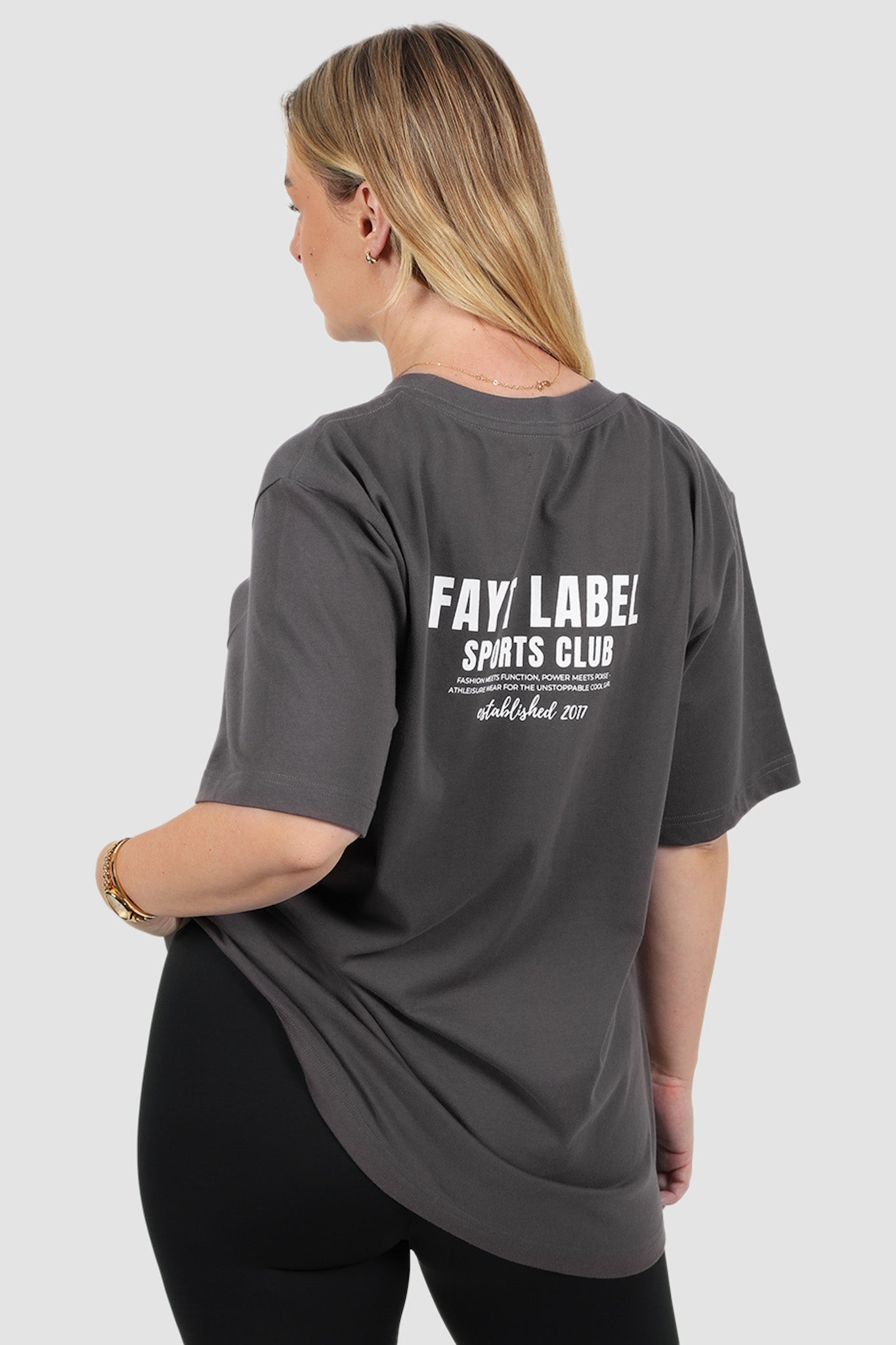 SIGNATURE LOGO TEE CHARCOAL - Fayt The Label