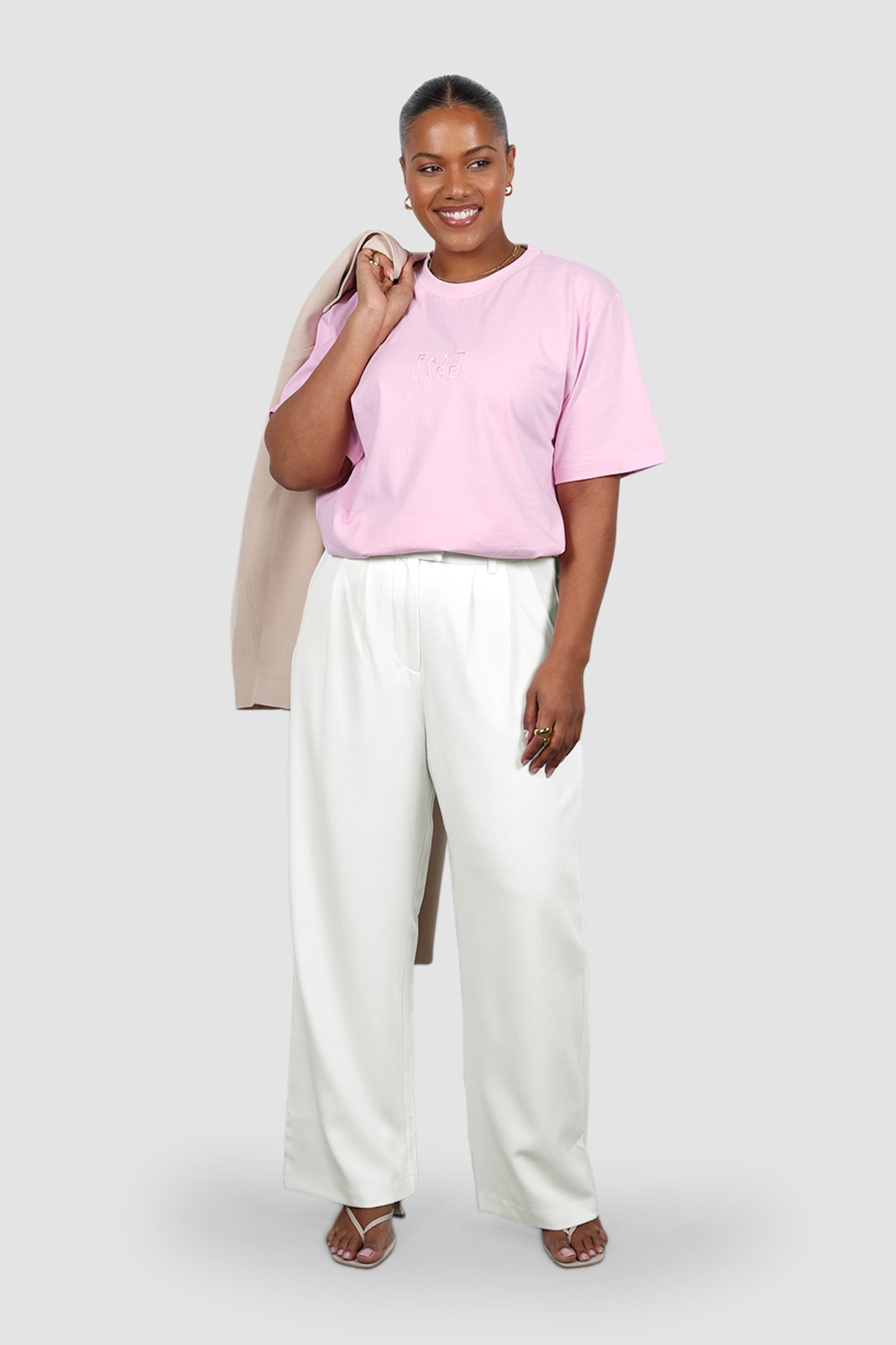 SIGNATURE LOGO TEE PINK - Fayt The Label