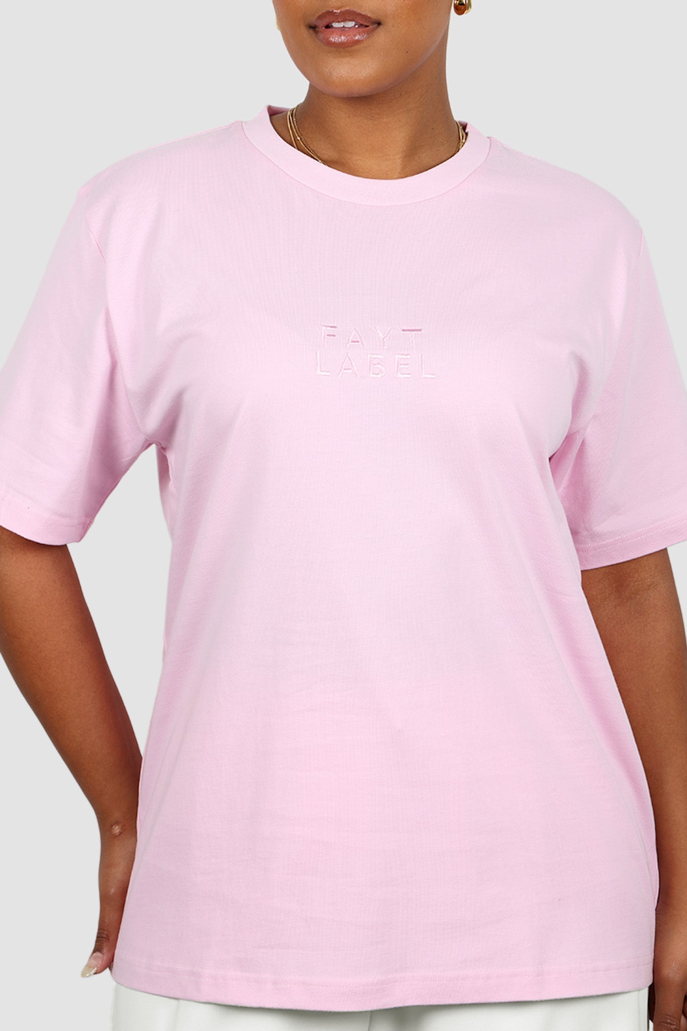 SIGNATURE LOGO TEE PINK - Fayt The Label