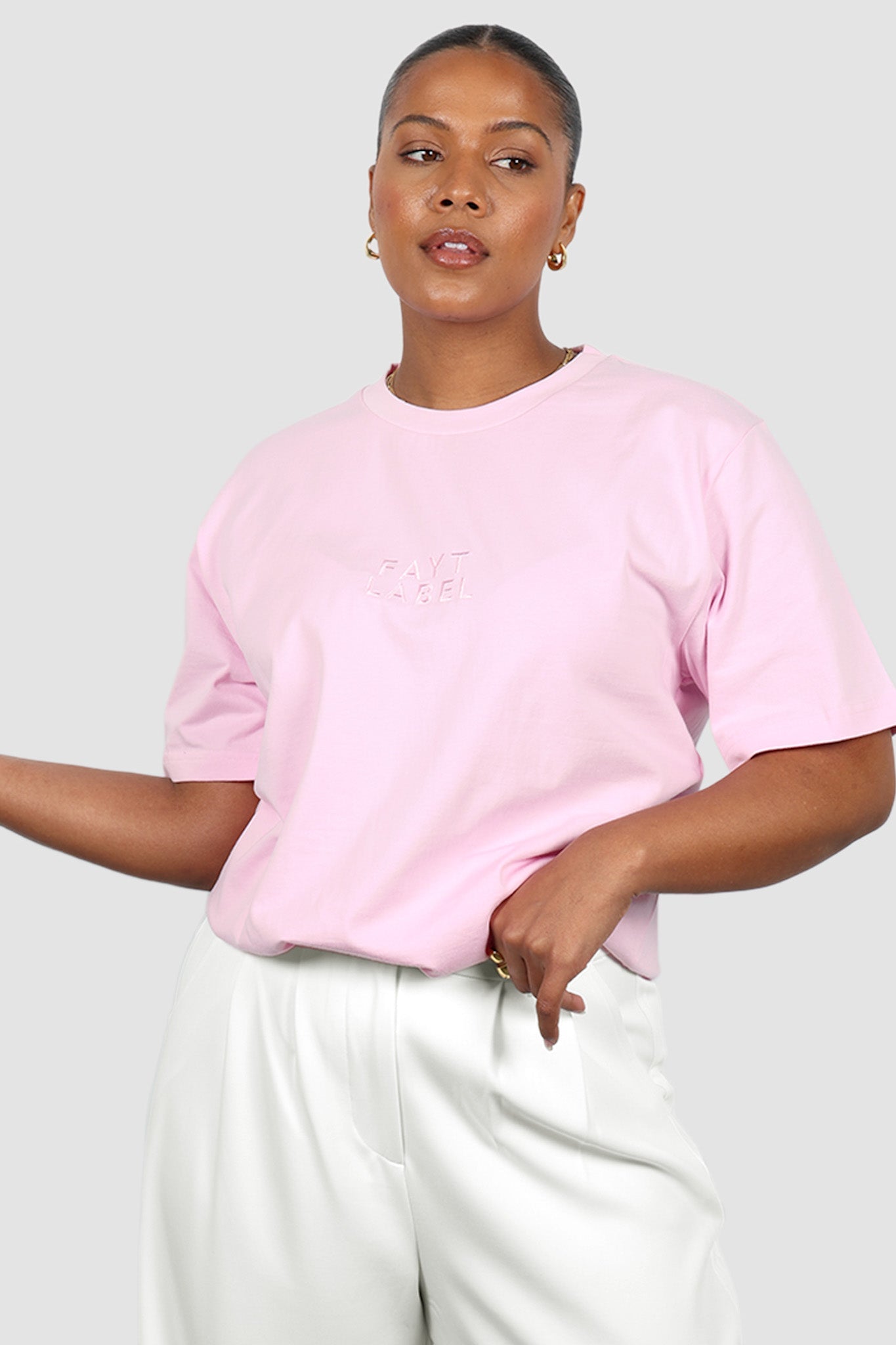 SIGNATURE LOGO TEE PINK - Fayt The Label
