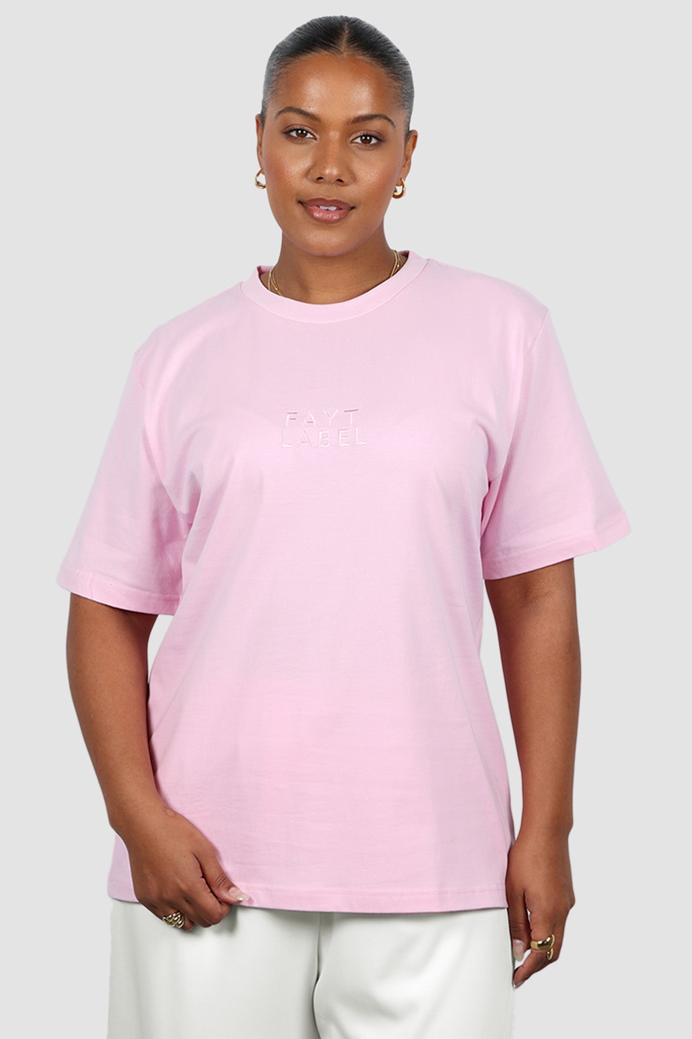 SIGNATURE LOGO TEE PINK - Fayt The Label