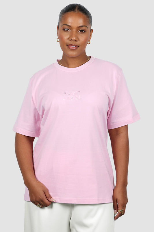 SIGNATURE LOGO TEE PINK - Fayt The Label