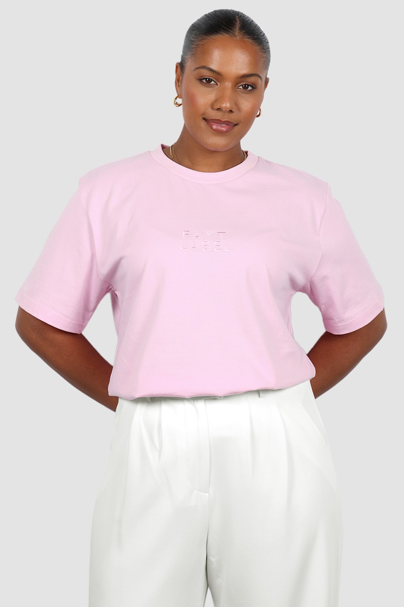 SIGNATURE LOGO TEE PINK - Fayt The Label