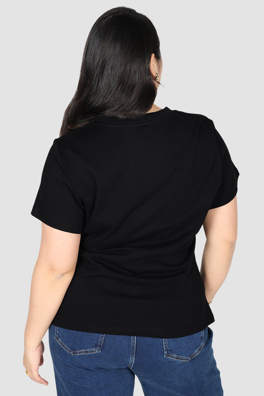 SIGNATURE SCULPT TEE BLACK - Fayt The Label