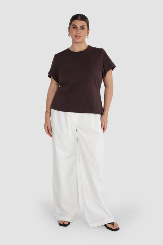 SIGNATURE SCULPT TEE ESPRESSO - Fayt The Label