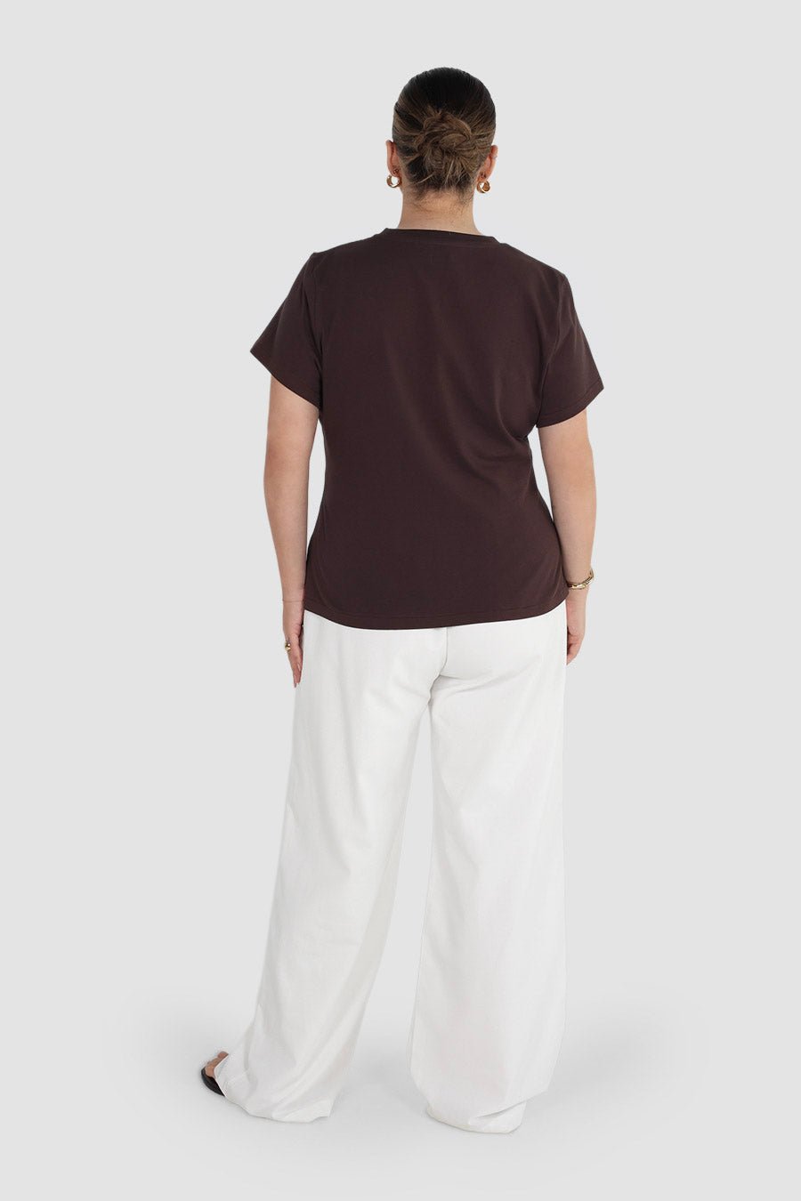 SIGNATURE SCULPT TEE ESPRESSO - Fayt The Label