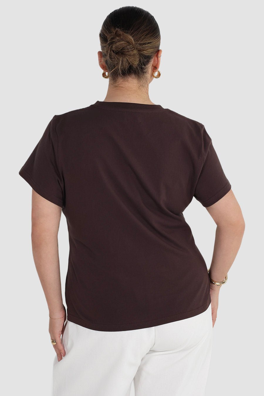 SIGNATURE SCULPT TEE ESPRESSO - Fayt The Label