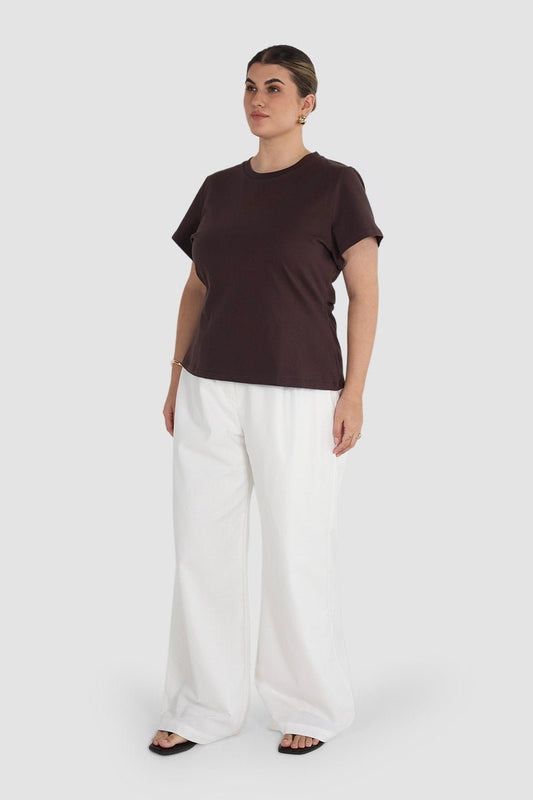 SIGNATURE SCULPT TEE ESPRESSO - Fayt The Label