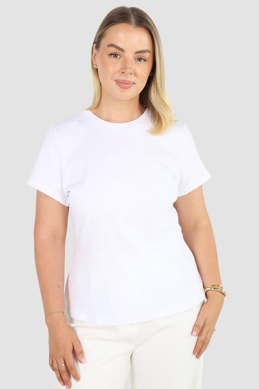 SIGNATURE SCULPT TEE WHITE - Fayt The Label