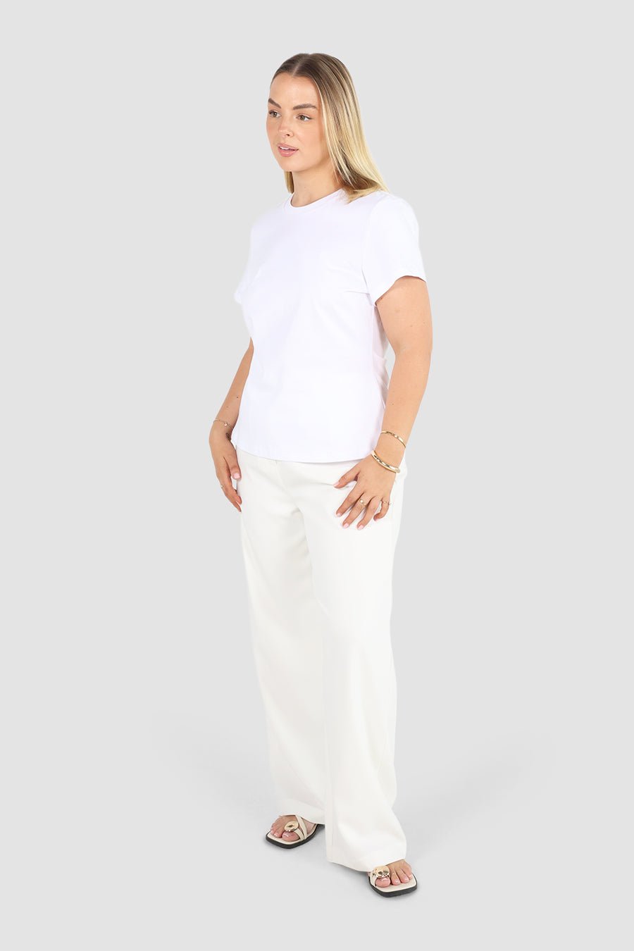 SIGNATURE SCULPT TEE WHITE - Fayt The Label