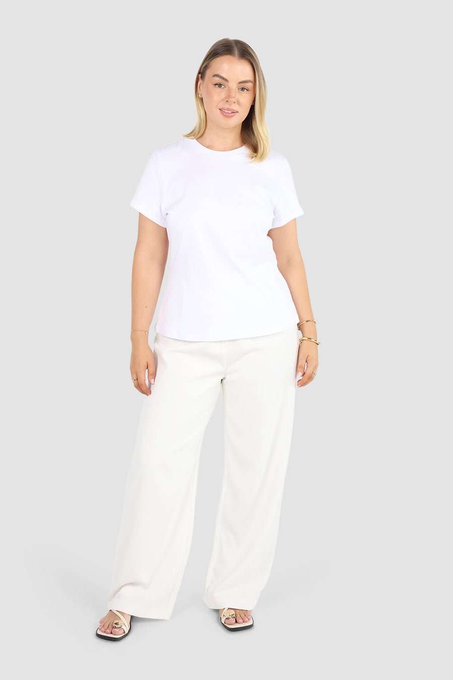 SIGNATURE SCULPT TEE WHITE - Fayt The Label