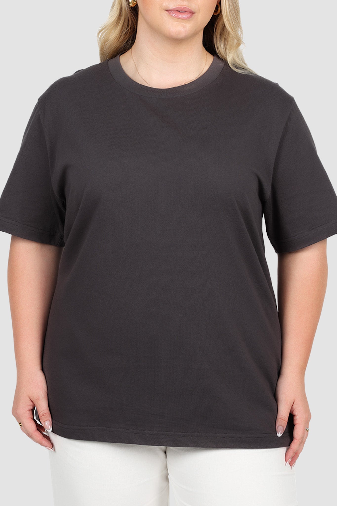 SIGNATURE TEE CHARCOAL - Fayt The Label