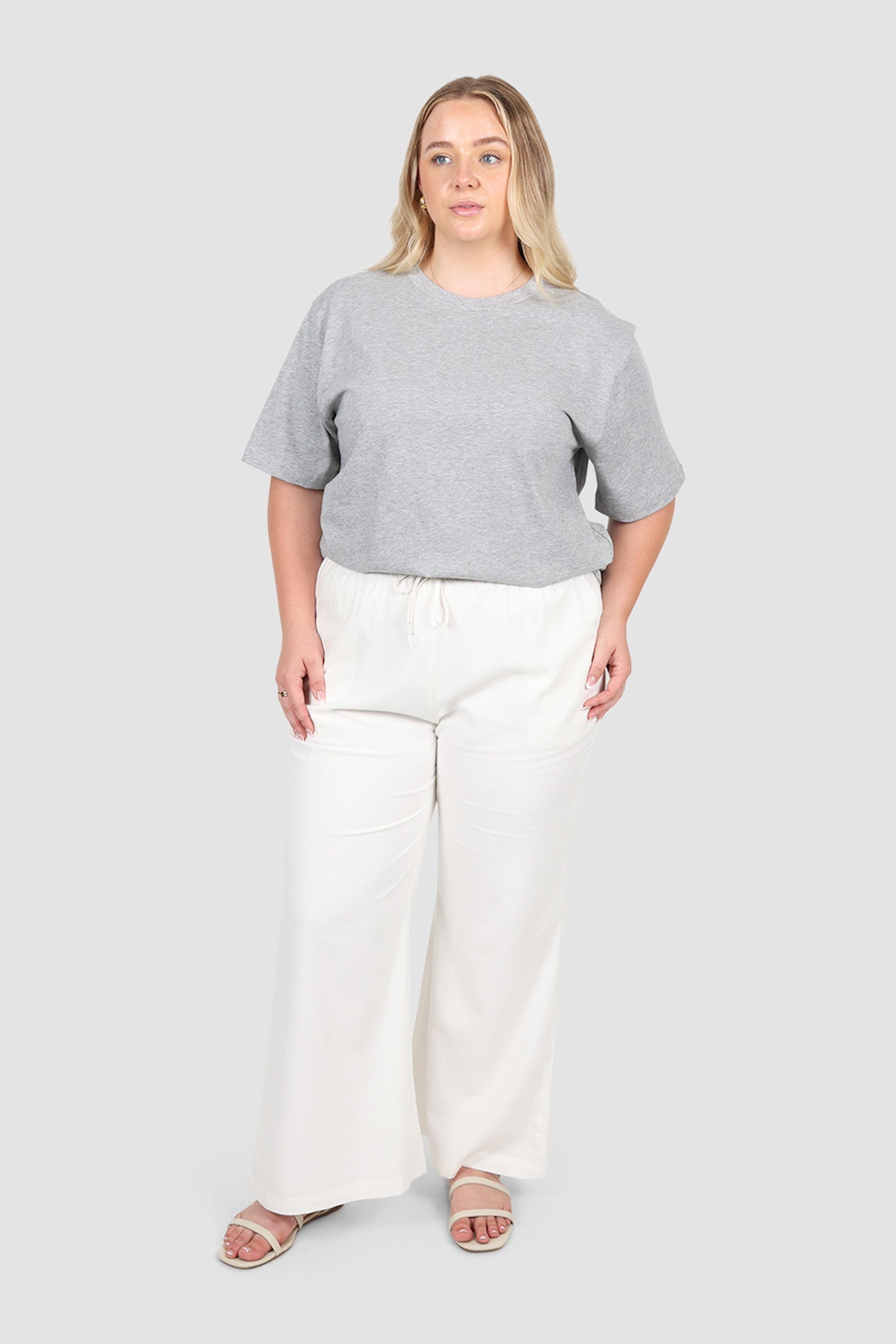 SIGNATURE TEE GREY MARLE - Fayt The Label