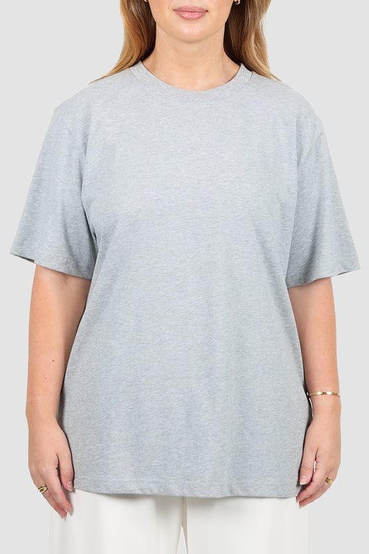 SIGNATURE TEE GREY MARLE - Fayt The Label