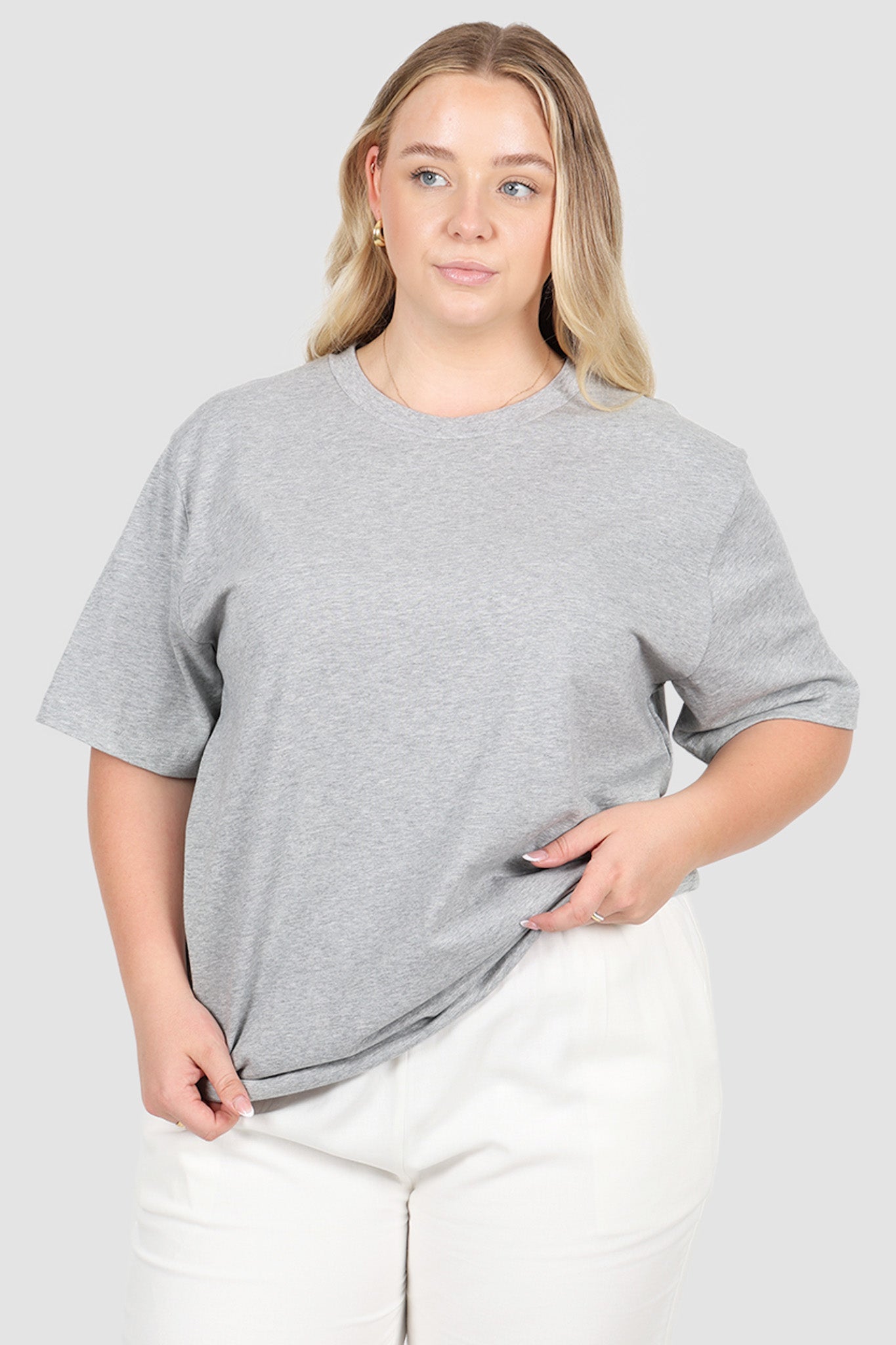 SIGNATURE TEE GREY MARLE - Fayt The Label