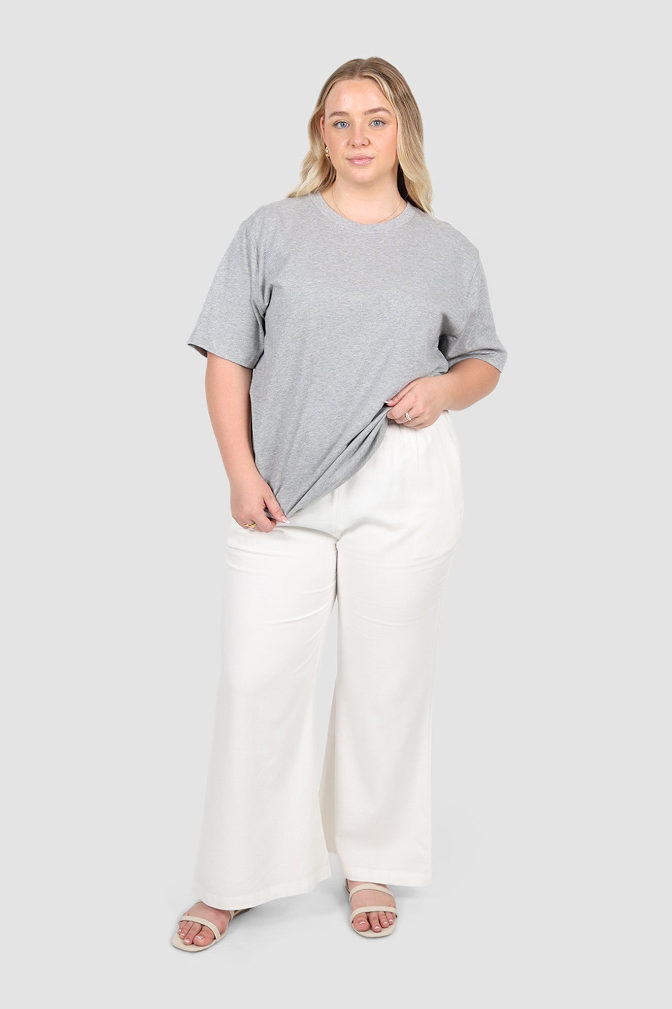 SIGNATURE TEE GREY MARLE - Fayt The Label