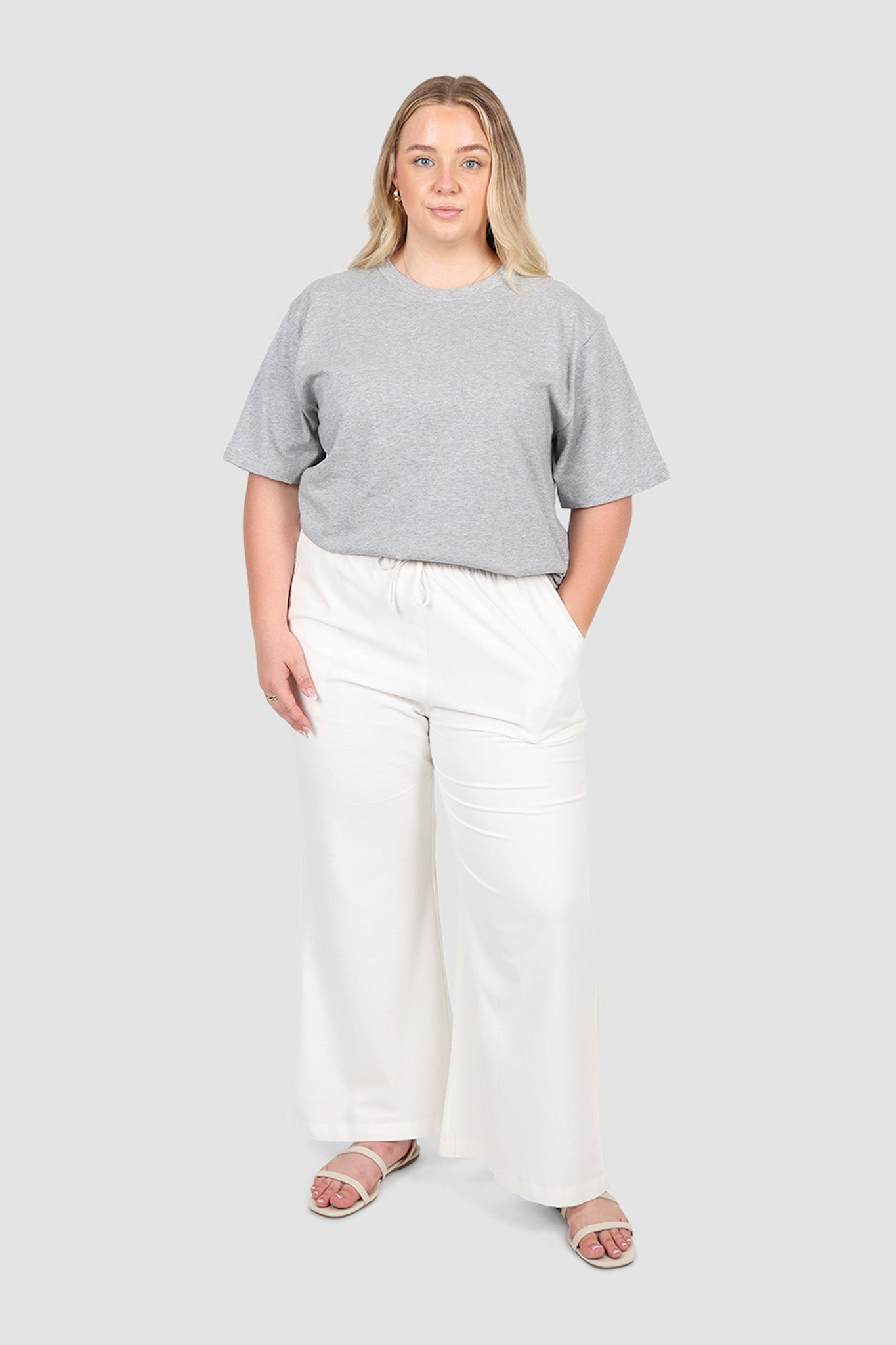 SIGNATURE TEE GREY MARLE - Fayt The Label