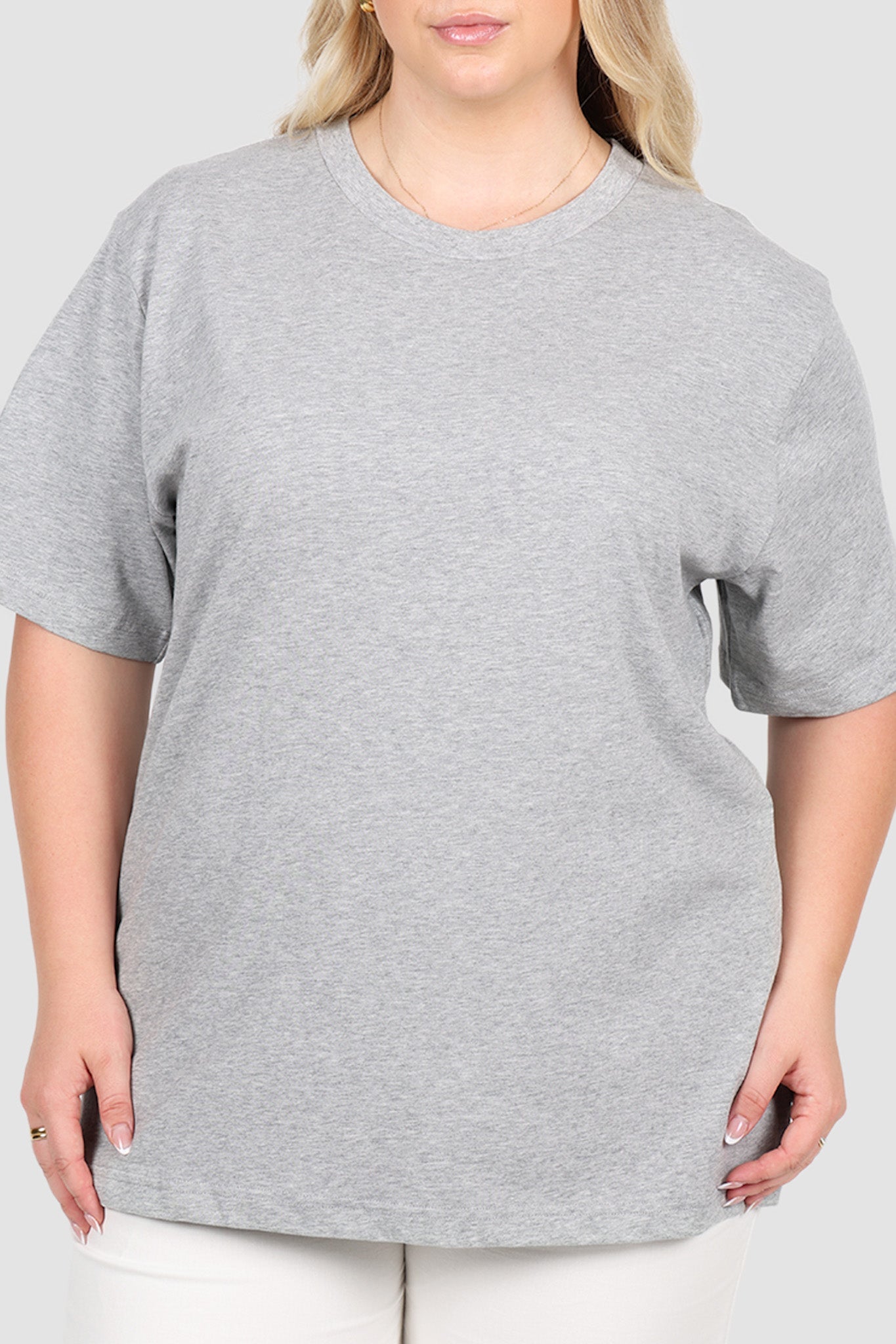 SIGNATURE TEE GREY MARLE - Fayt The Label