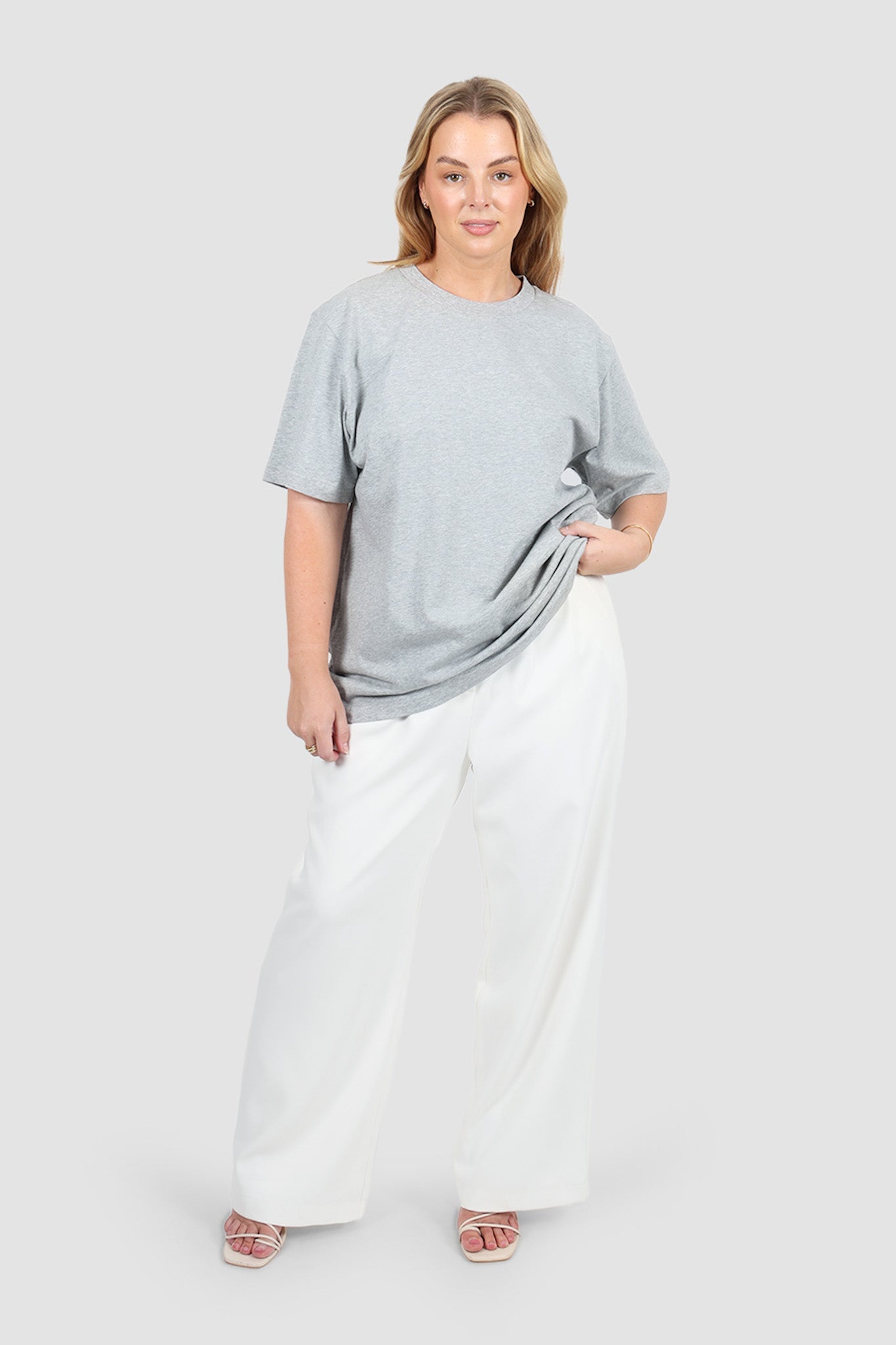 SIGNATURE TEE GREY MARLE - Fayt The Label