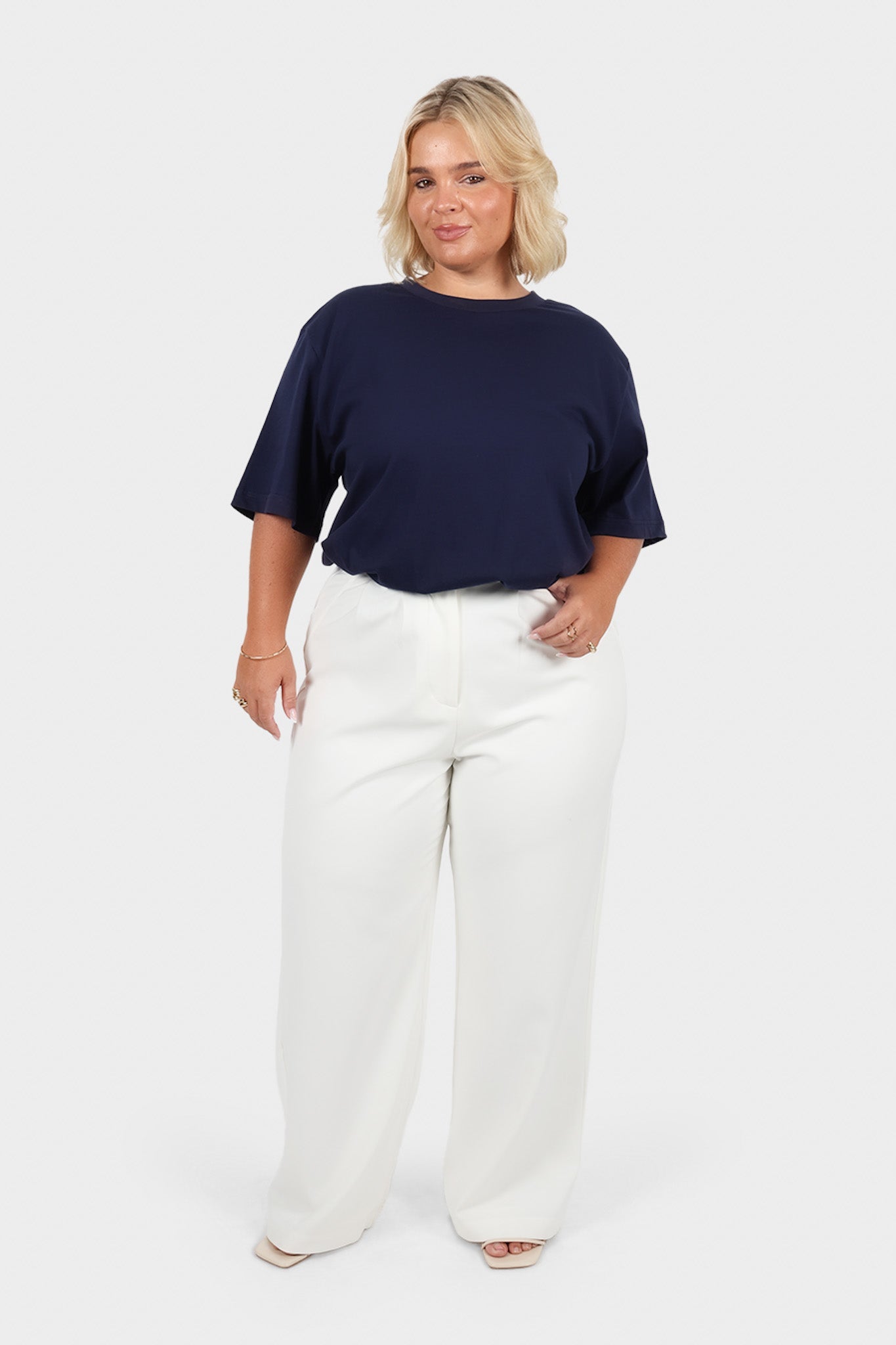 SIGNATURE TEE NAVY - Fayt The Label