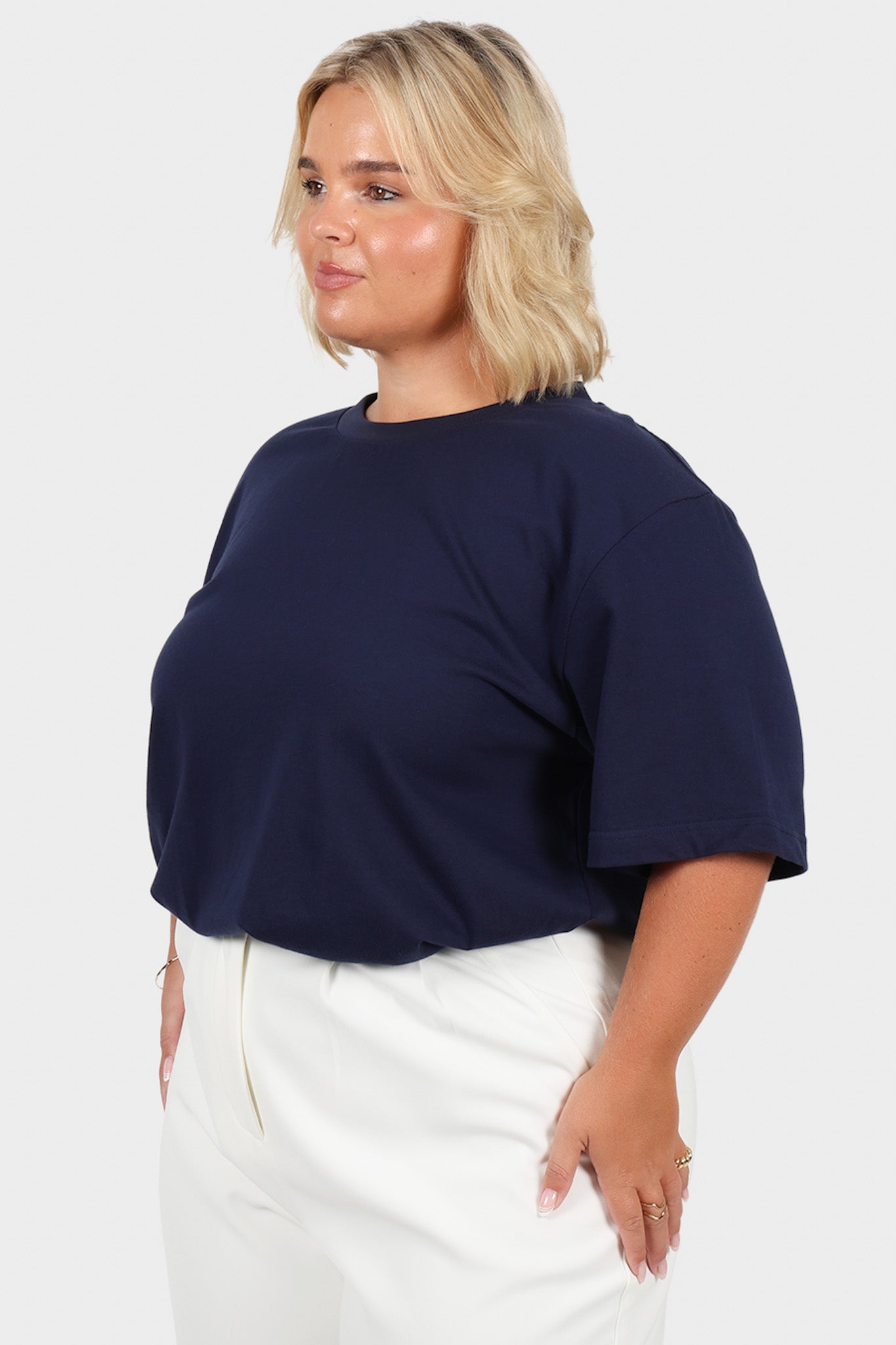 SIGNATURE TEE NAVY - Fayt The Label