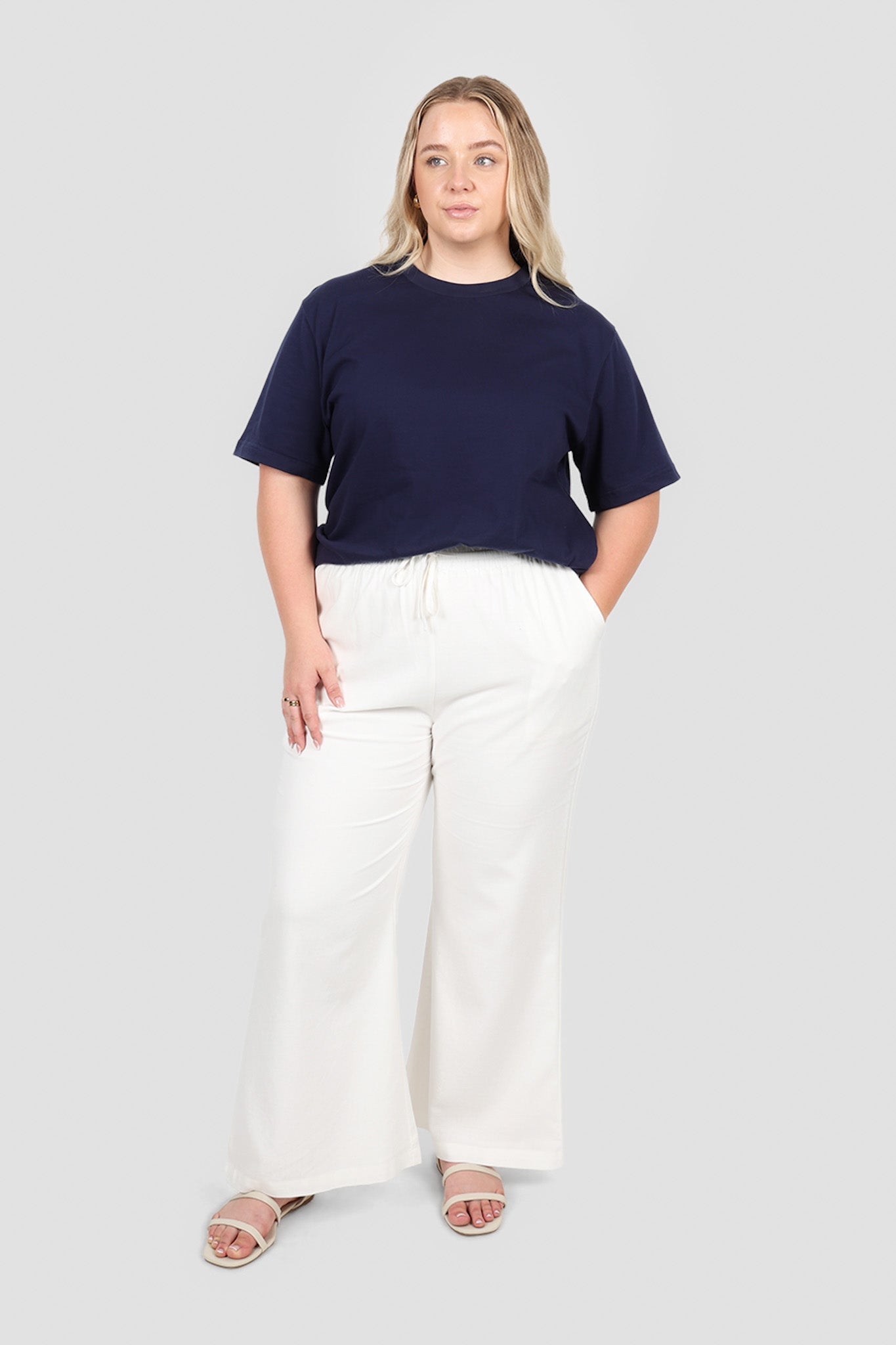 SIGNATURE TEE NAVY - Fayt The Label