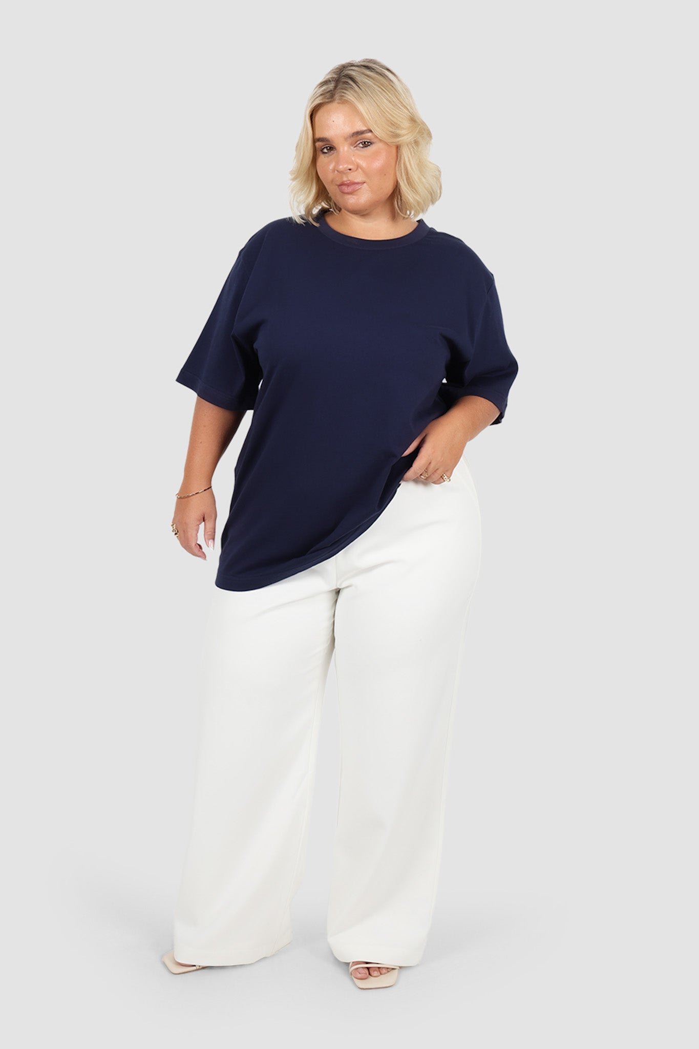 SIGNATURE TEE NAVY - Fayt The Label