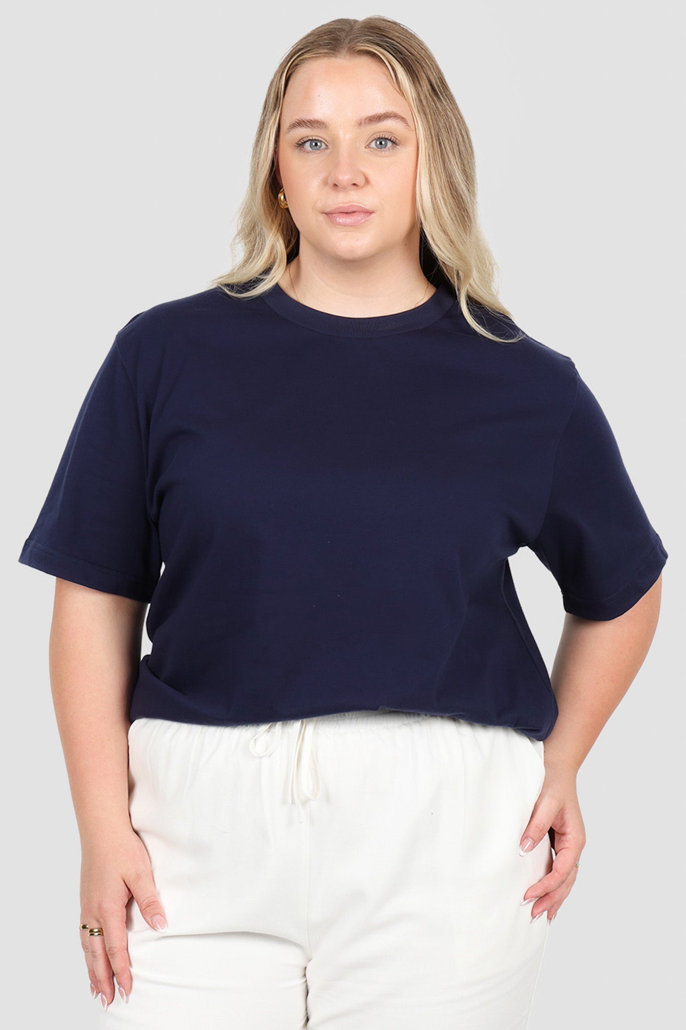 SIGNATURE TEE NAVY - Fayt The Label