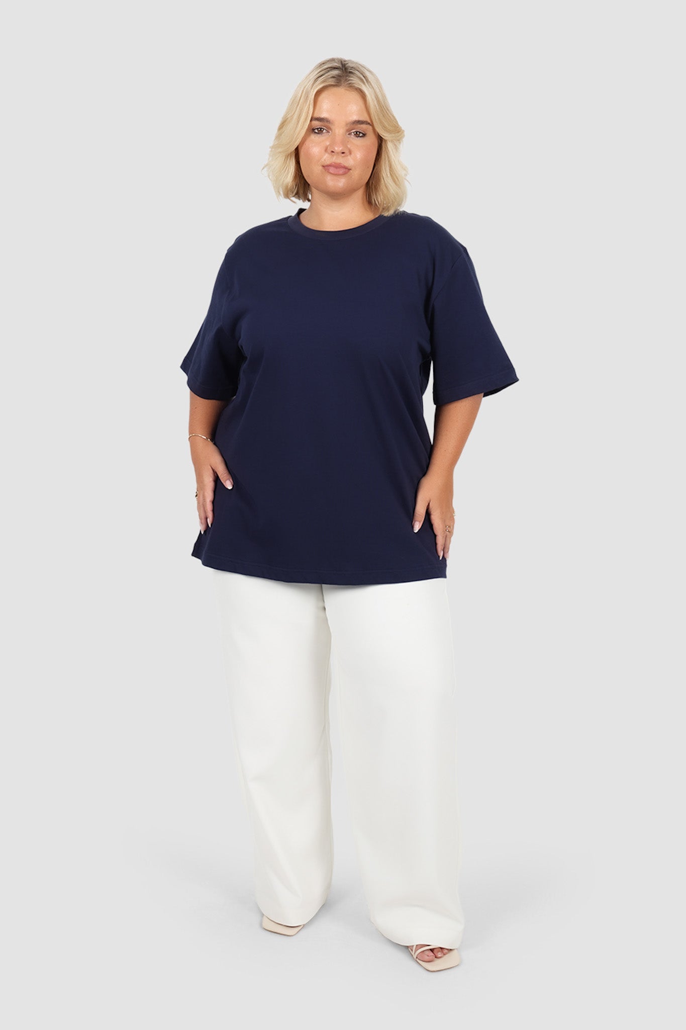 SIGNATURE TEE NAVY - Fayt The Label