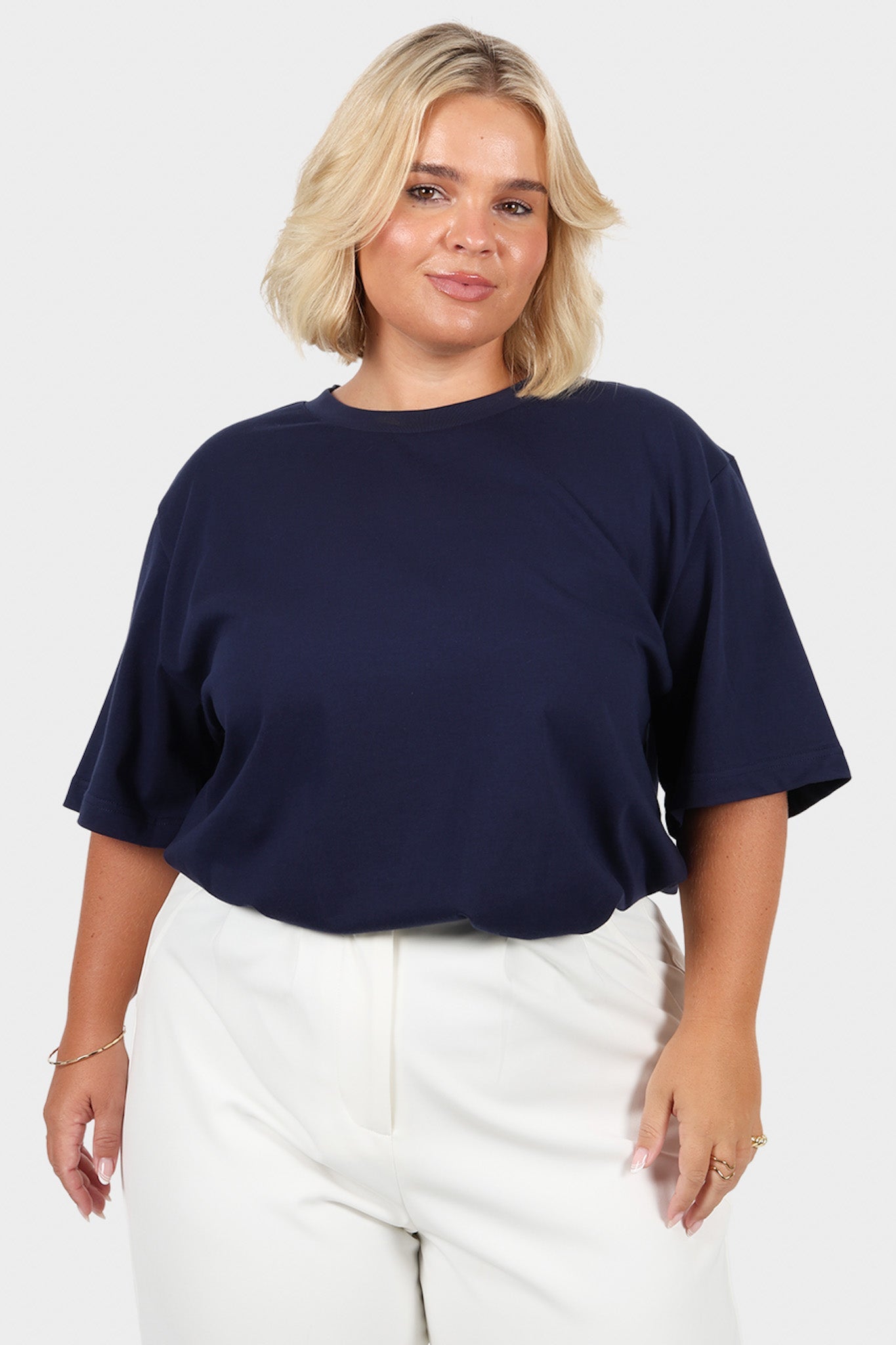 SIGNATURE TEE NAVY - Fayt The Label