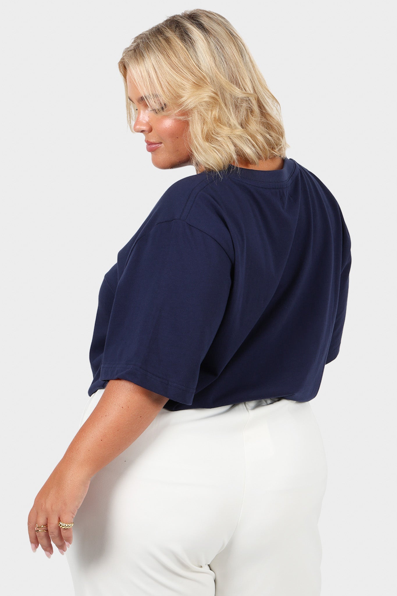 SIGNATURE TEE NAVY - Fayt The Label