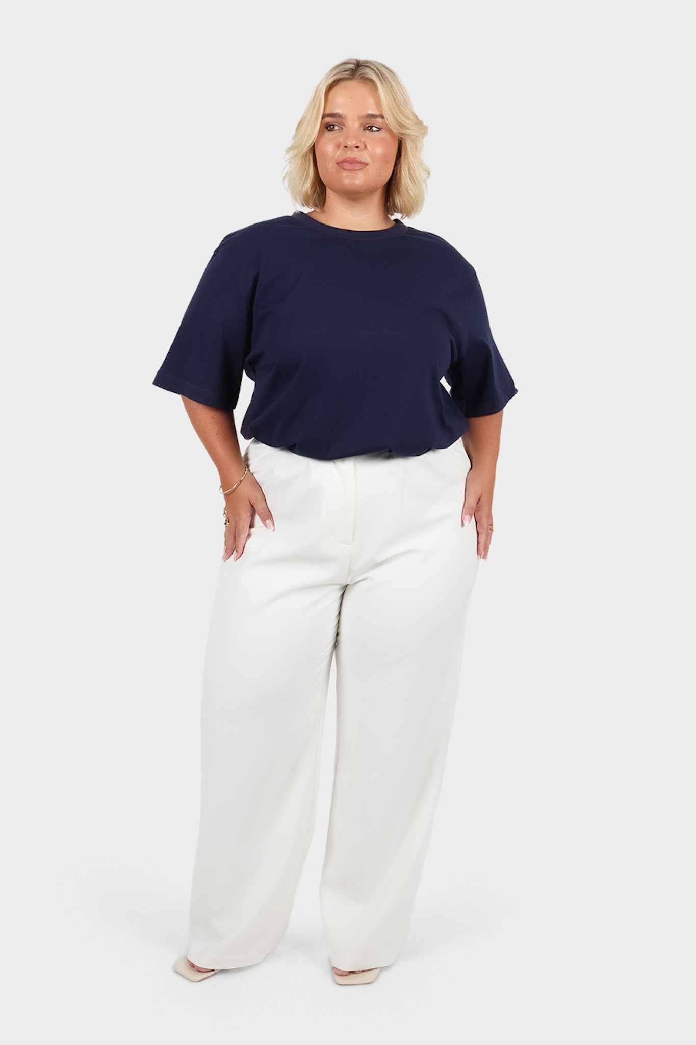 SIGNATURE TEE NAVY - Fayt The Label