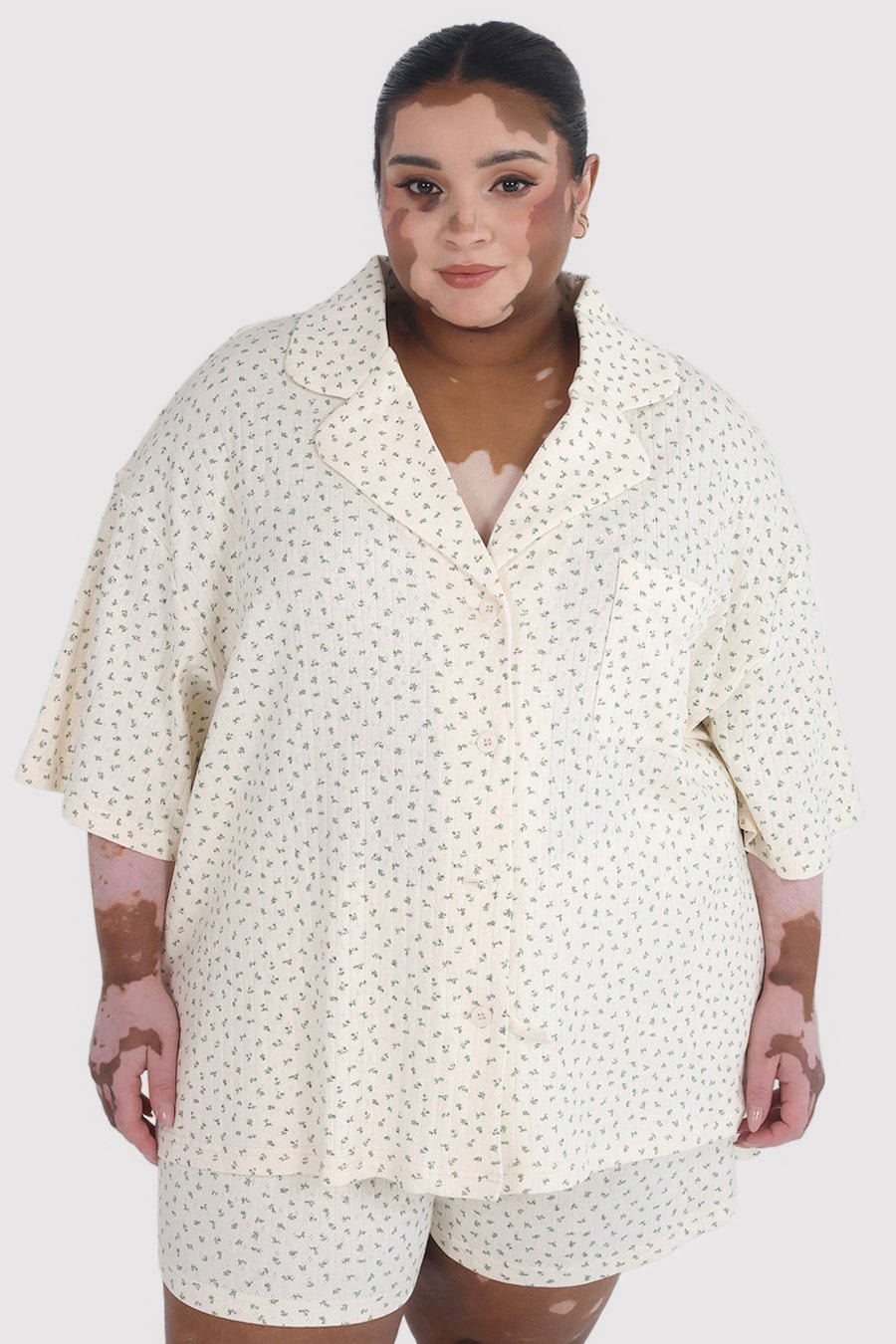 SLEEP BUTTON SHIRT GARDEN LULLABY - Fayt The Label