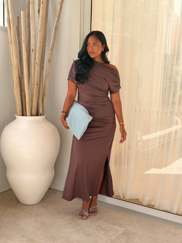SLOANE DRESS CHOCOLATE - Fayt The Label