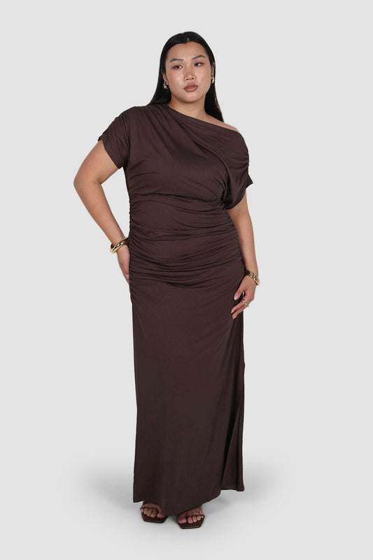 SLOANE DRESS CHOCOLATE - Fayt The Label