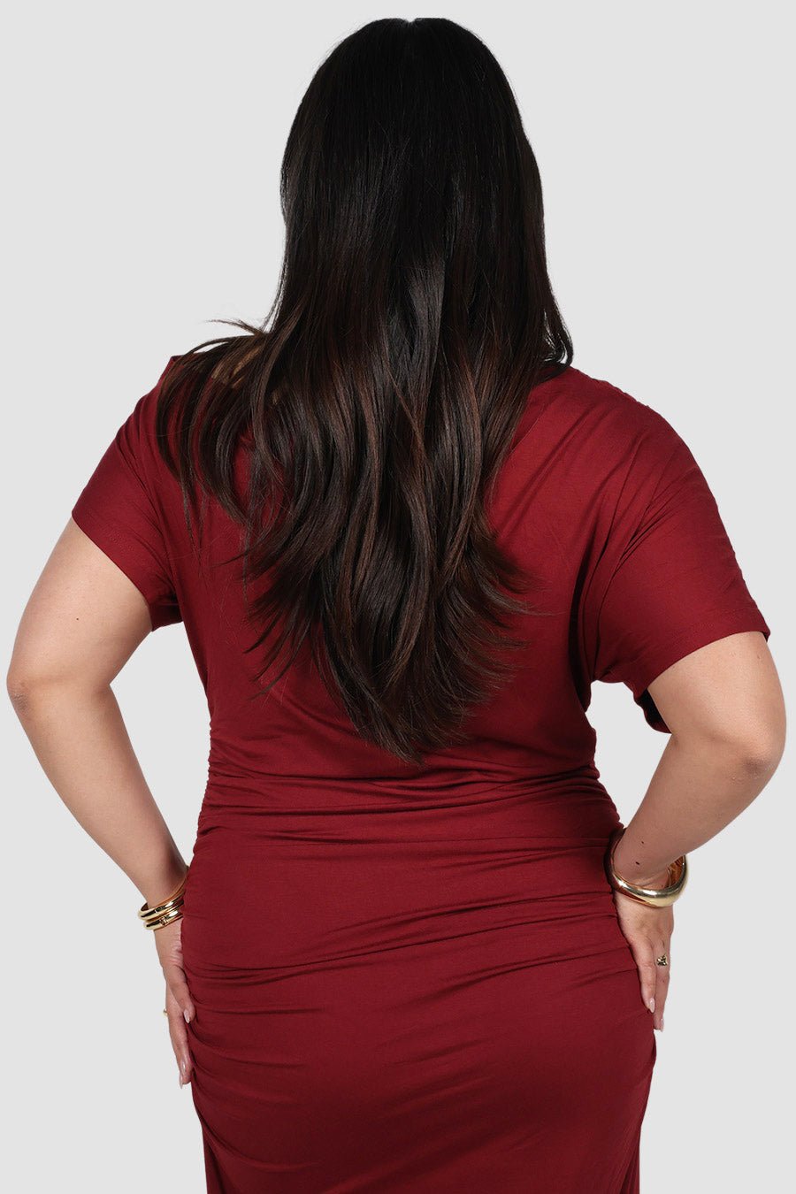 SLOANE DRESS MERLOT - Fayt The Label