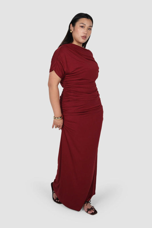 SLOANE DRESS MERLOT - Fayt The Label