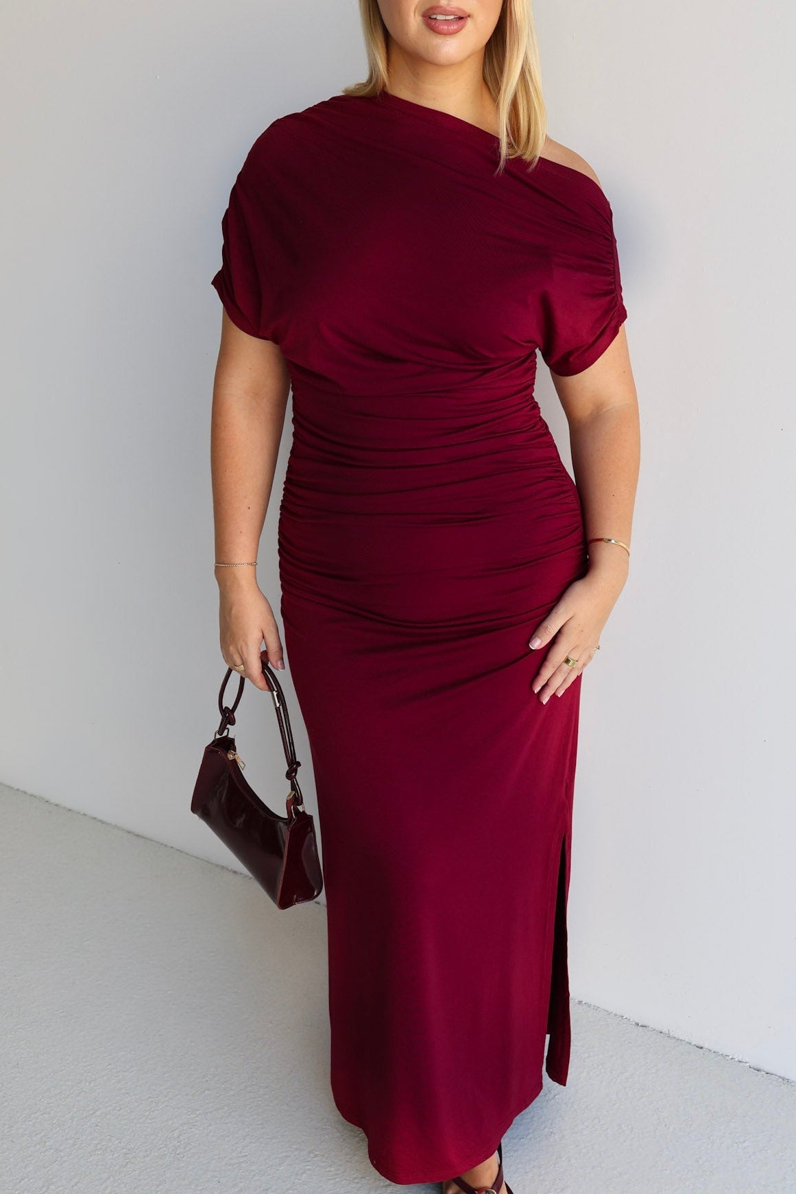 SLOANE DRESS MERLOT - Fayt The Label