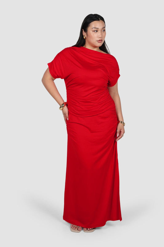 SLOANE DRESS RED - Fayt The Label