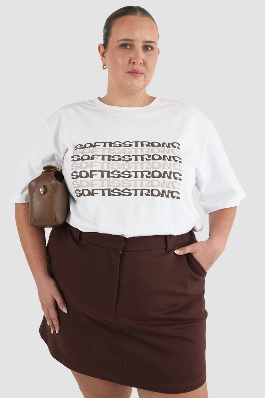 SOFT IS STRONG SIGNATURE TEE WHITE - Fayt The Label