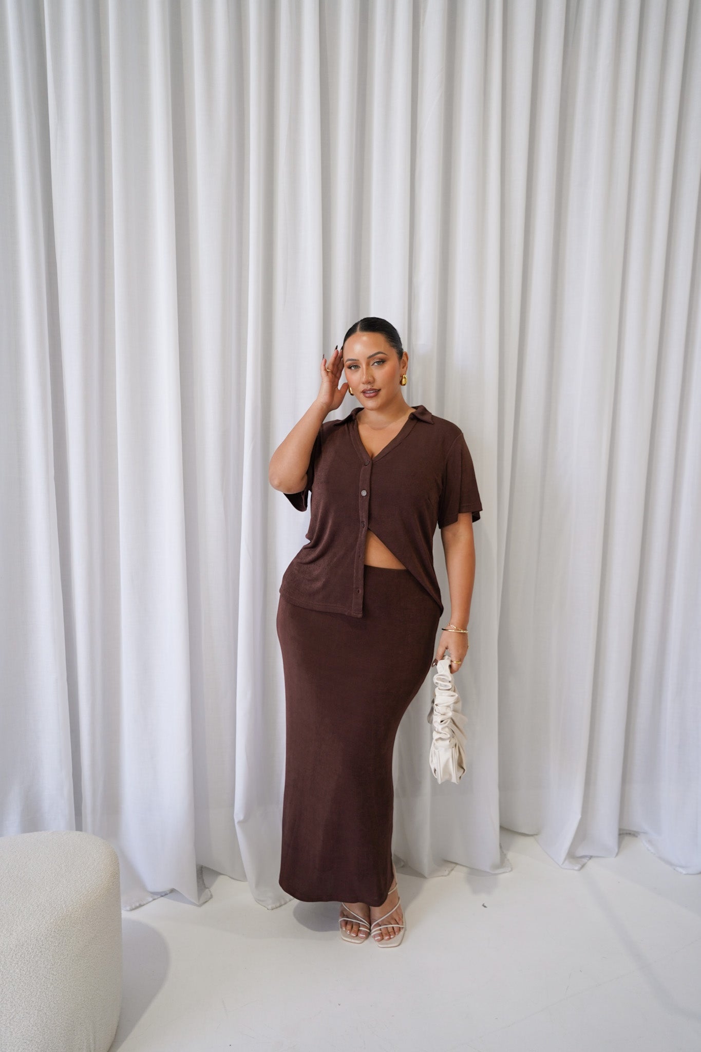 SOLA SKIRT ESPRESSO - Fayt The Label