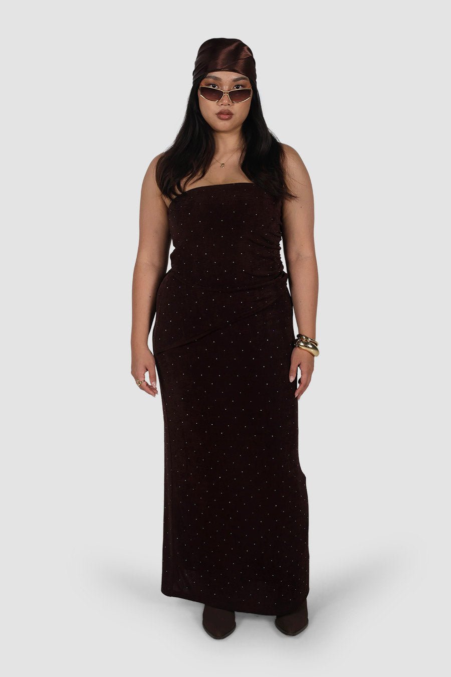 SOLA SKIRT ESPRESSO SPARKLE - Fayt The Label