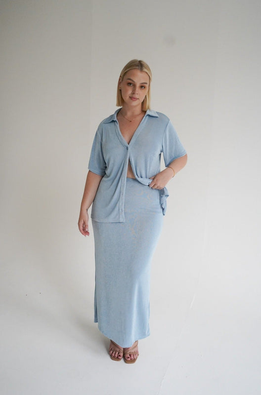 SOLA SKIRT SOFT BLUE - Fayt The Label