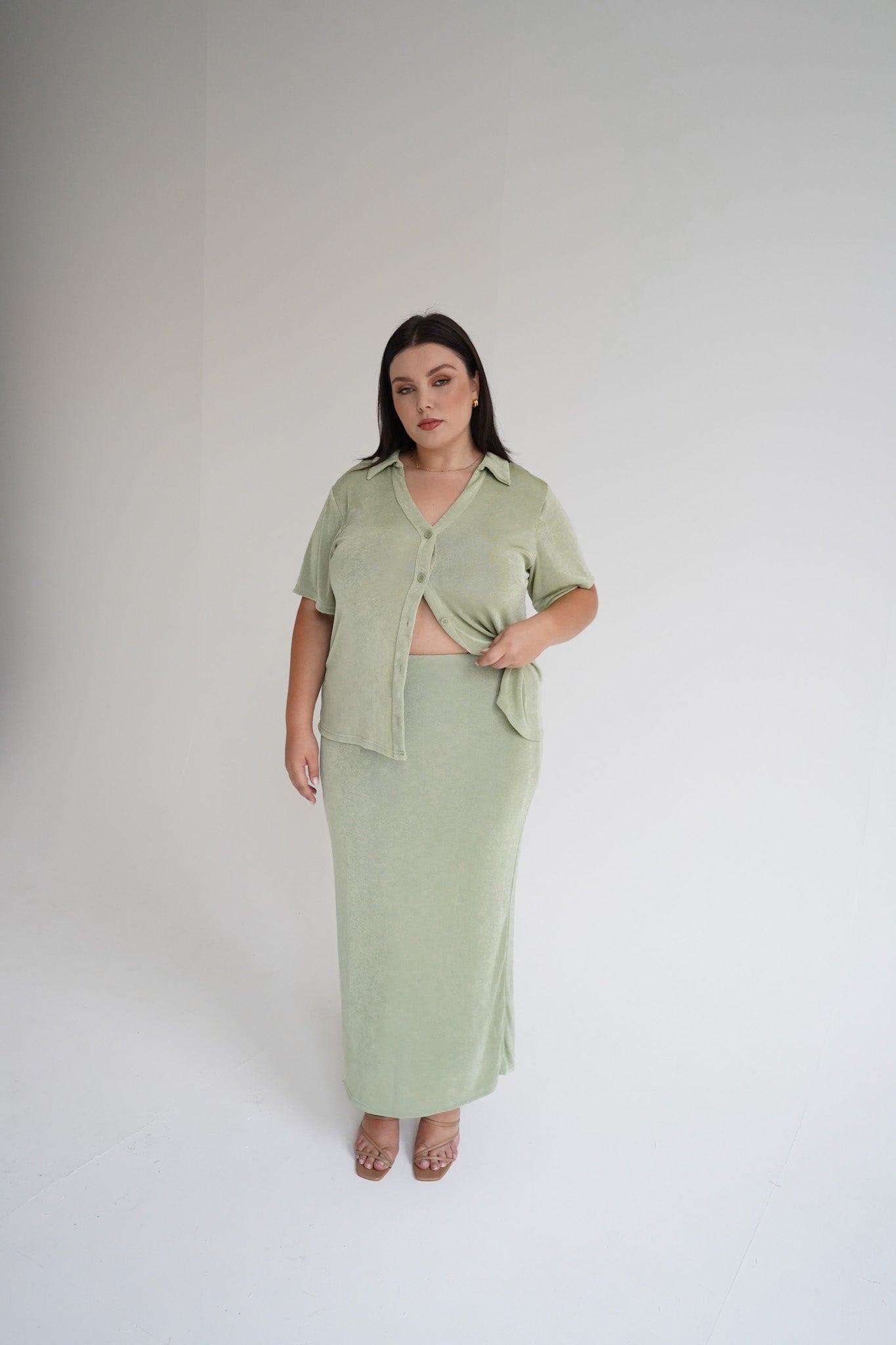 SOLA SKIRT SOFT GREEN - Fayt The Label